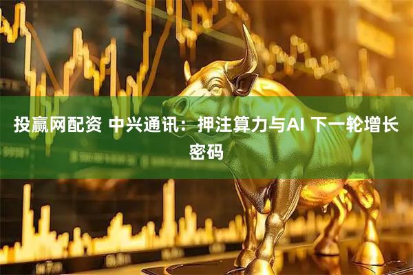 投赢网配资 中兴通讯：押注算力与AI 下一轮增长密码
